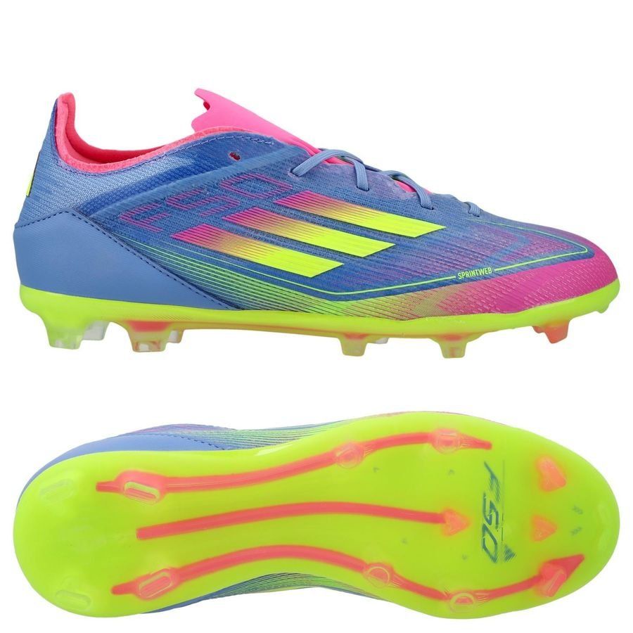 adidas F50 Elite FG Celestial Victory - Blue Fusion/Lucid Lemon/Lucid Pink Enfant