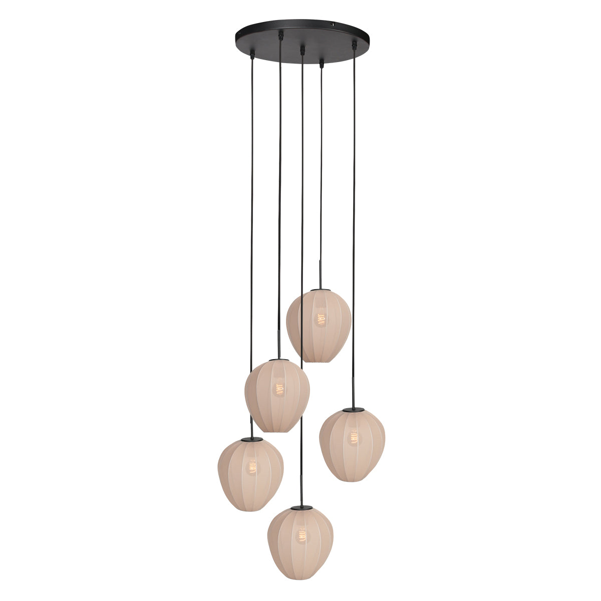 Mexlite - hanglamp - HaloSwap - crÃ¨me - linnen - Ã 40cm - E27 -