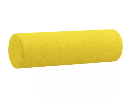 Ensemble de canapés 4 pièces avec coussins jaune clair tissu