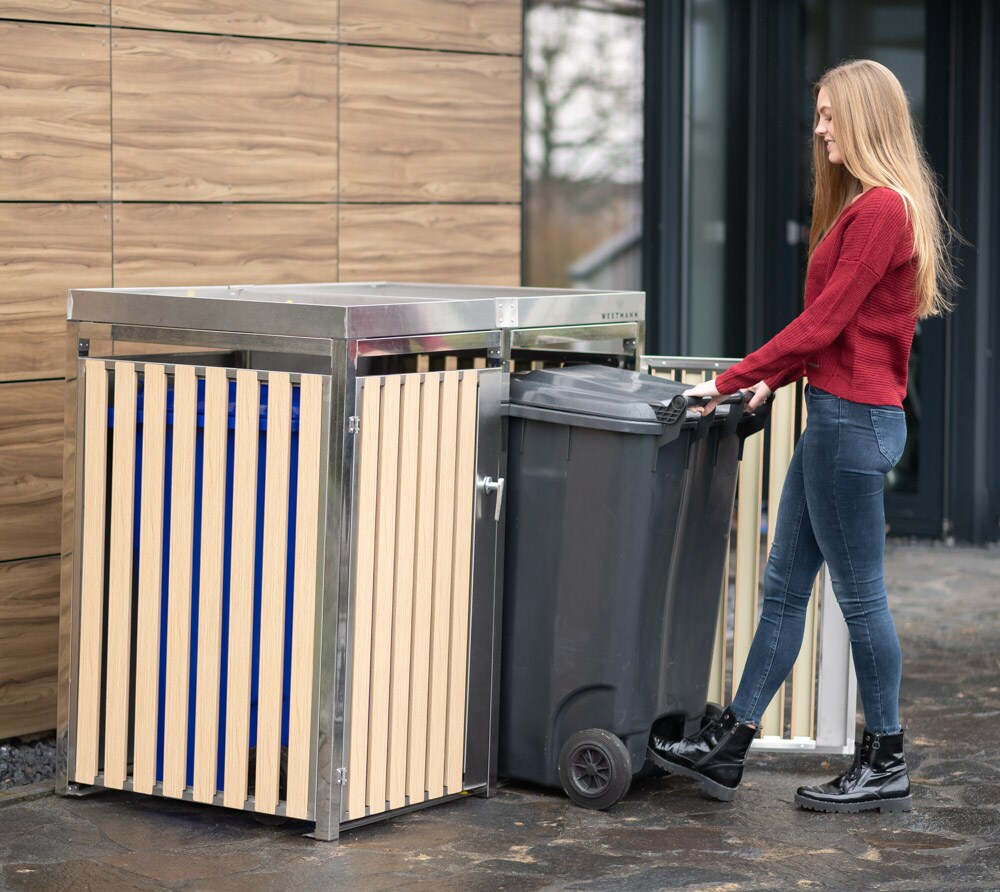 Westmann Mülltonnenbox und Geräteboxinkl. Pflanzkastendach versch. Ausführungen