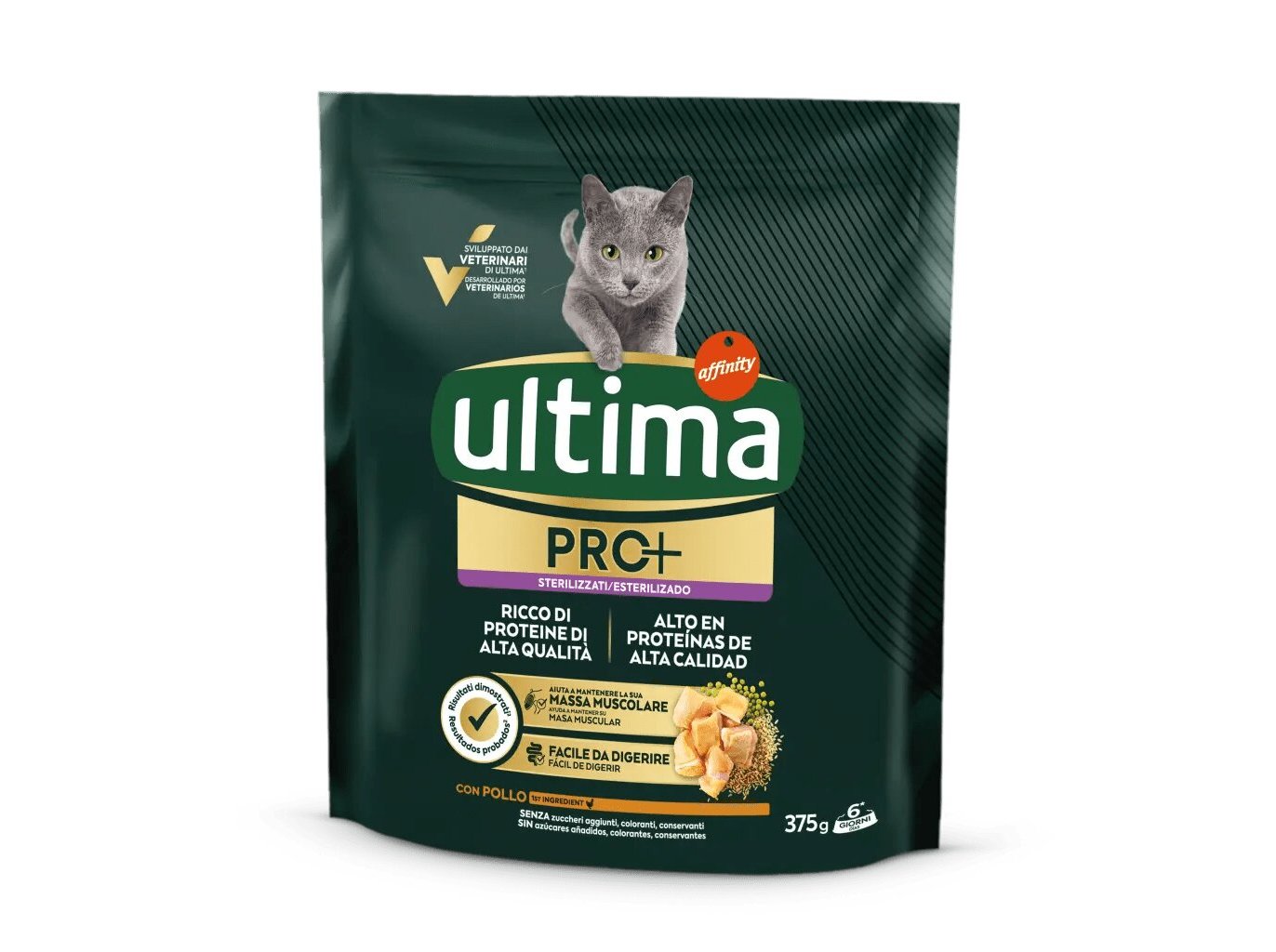 RAÇÃO GATO ESTERILIZADO ULTIMA PRO  FRANGO 375G