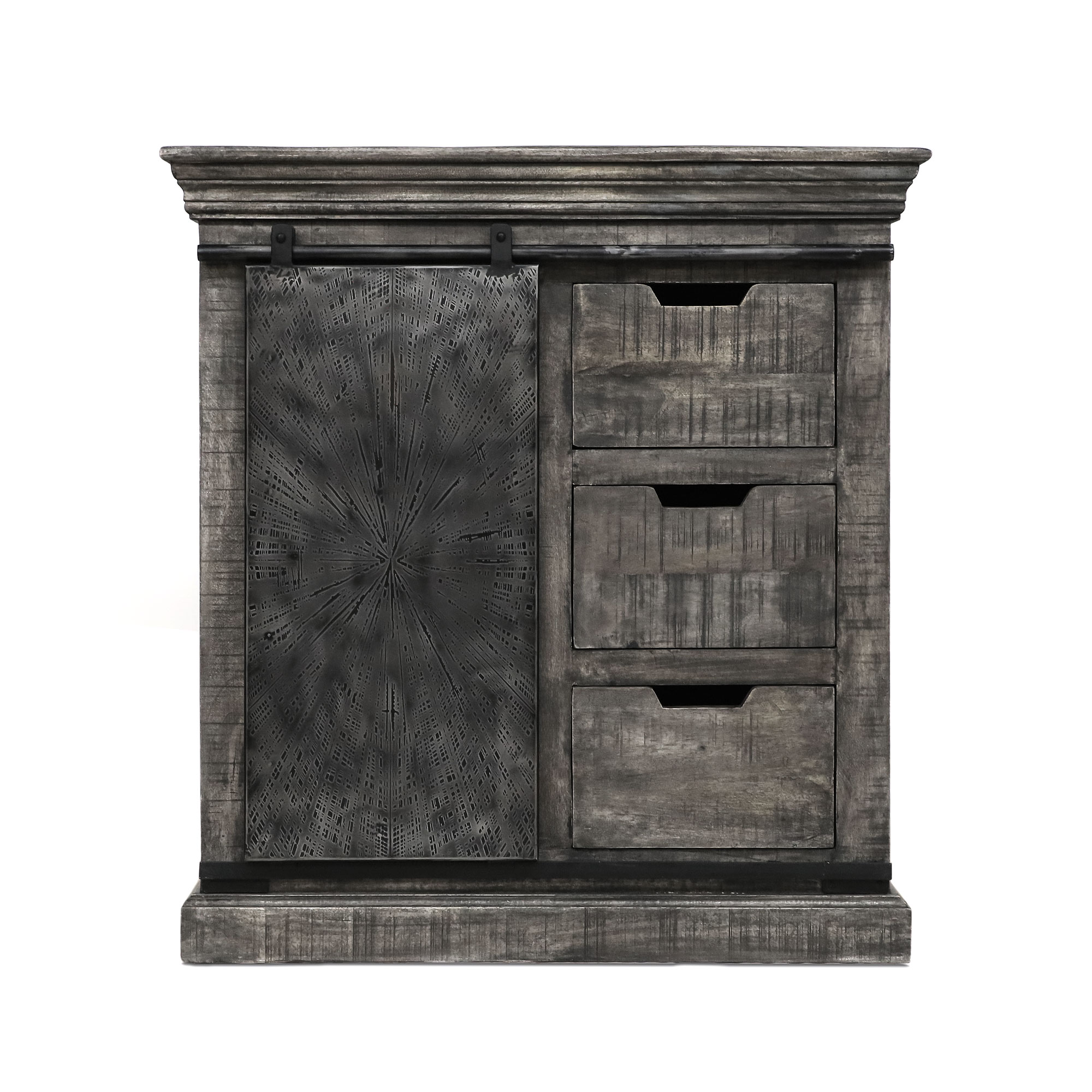 Sideboard 'Puri', anthrazit, H 90 cm, B 85 cm, L 40 cm von fischer's lagerhaus