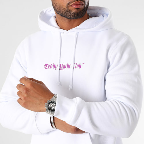 Sweat Capuche Art Series Dripping Mono Blanc Violet