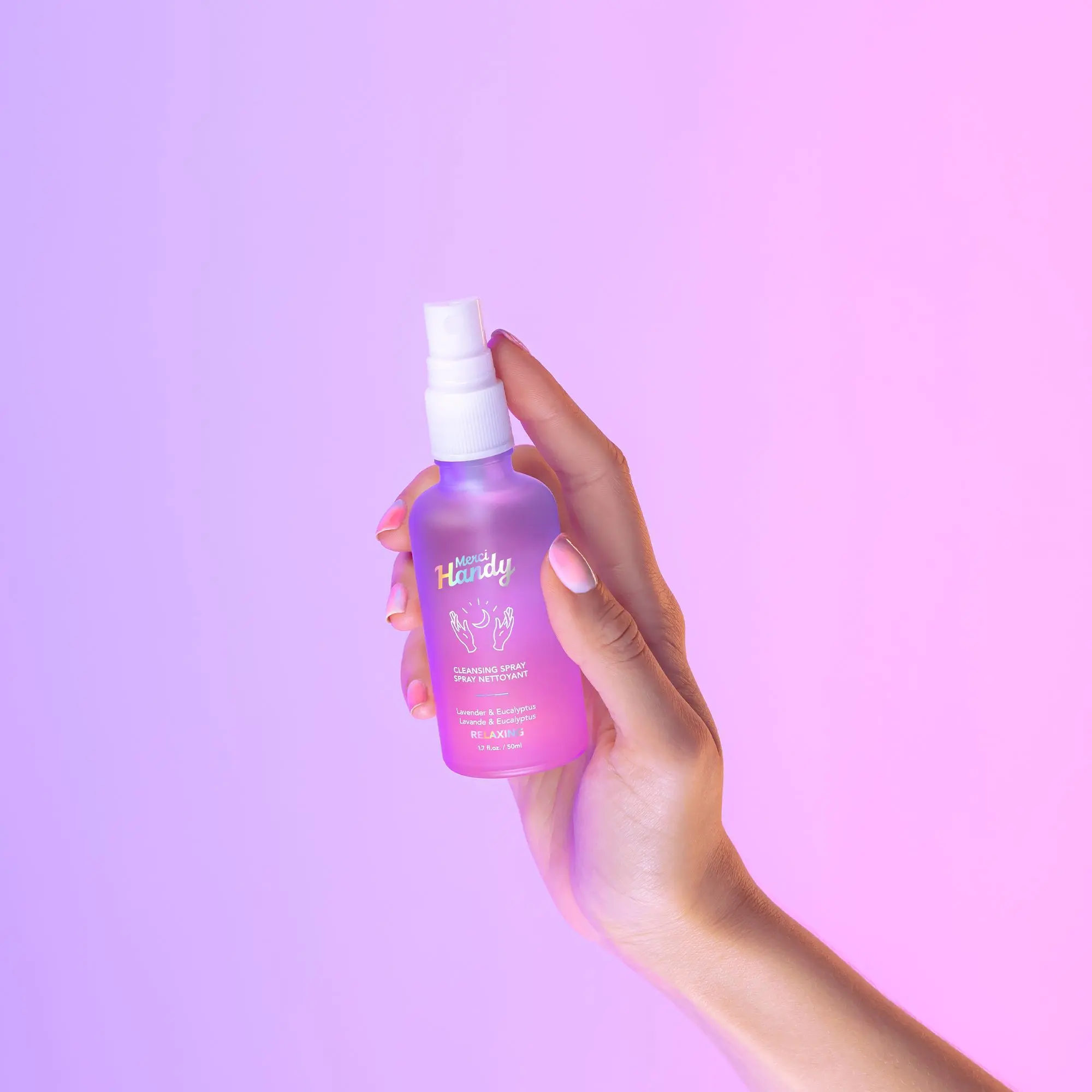 Merci Handy - Spray Nettoyant Relaxant Lavande et Eucalyptus- Mains