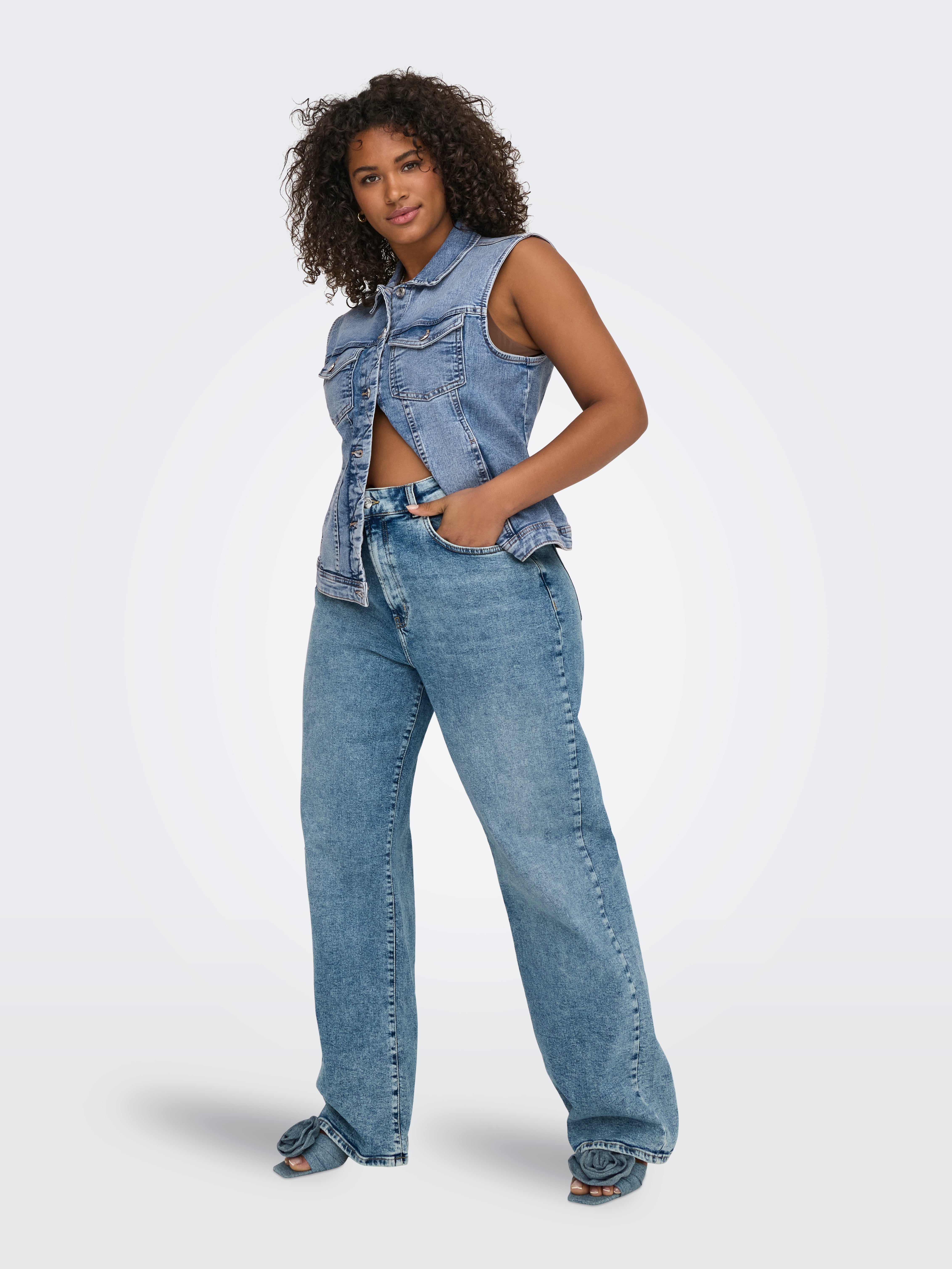 CARWESPA Jeansweste Light Blue Denim