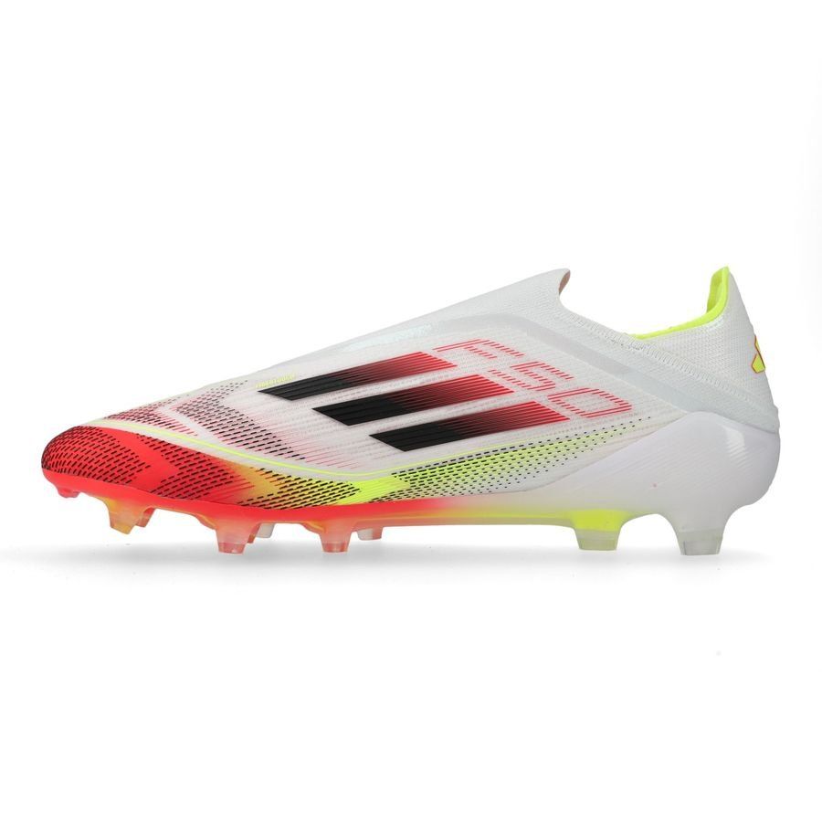adidas F50 Elite Laceless FG Pure Victory - Blanc/Noir/Jaune