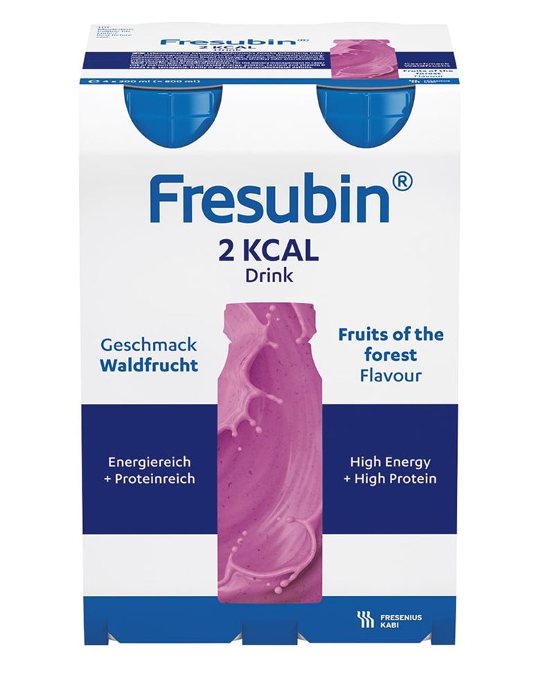 Fresubin 2 kcal DRINK<br>4 × 200 ml, Emulsion zum Einnehmen, Waldfrucht