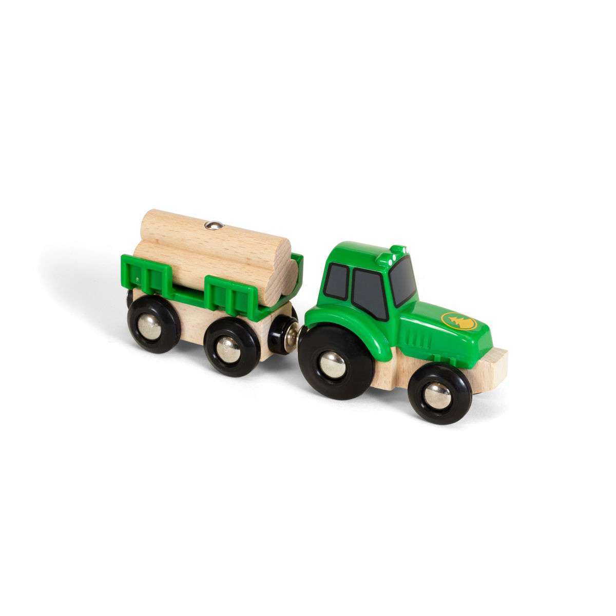 BRIO Spiel Traktor mit Holz-Anhänger
