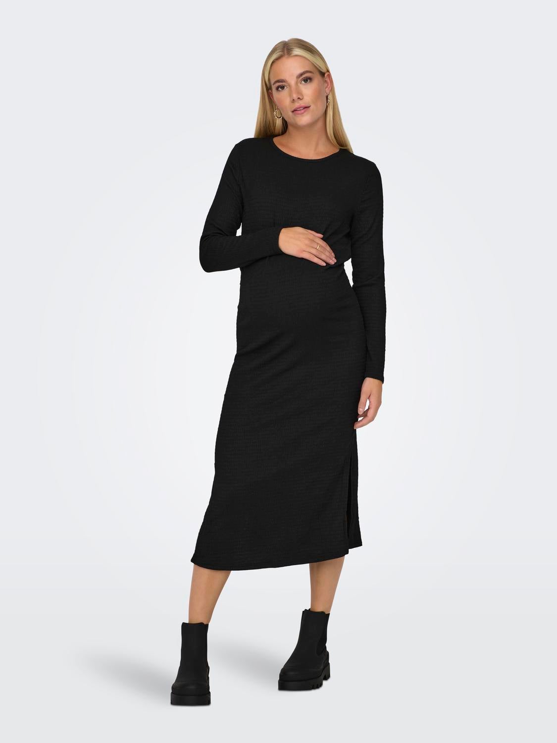 OLMALORA Langes Kleid Black