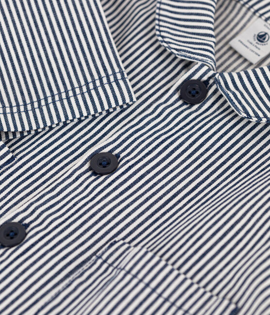 Veste courte bébé en toile rayée