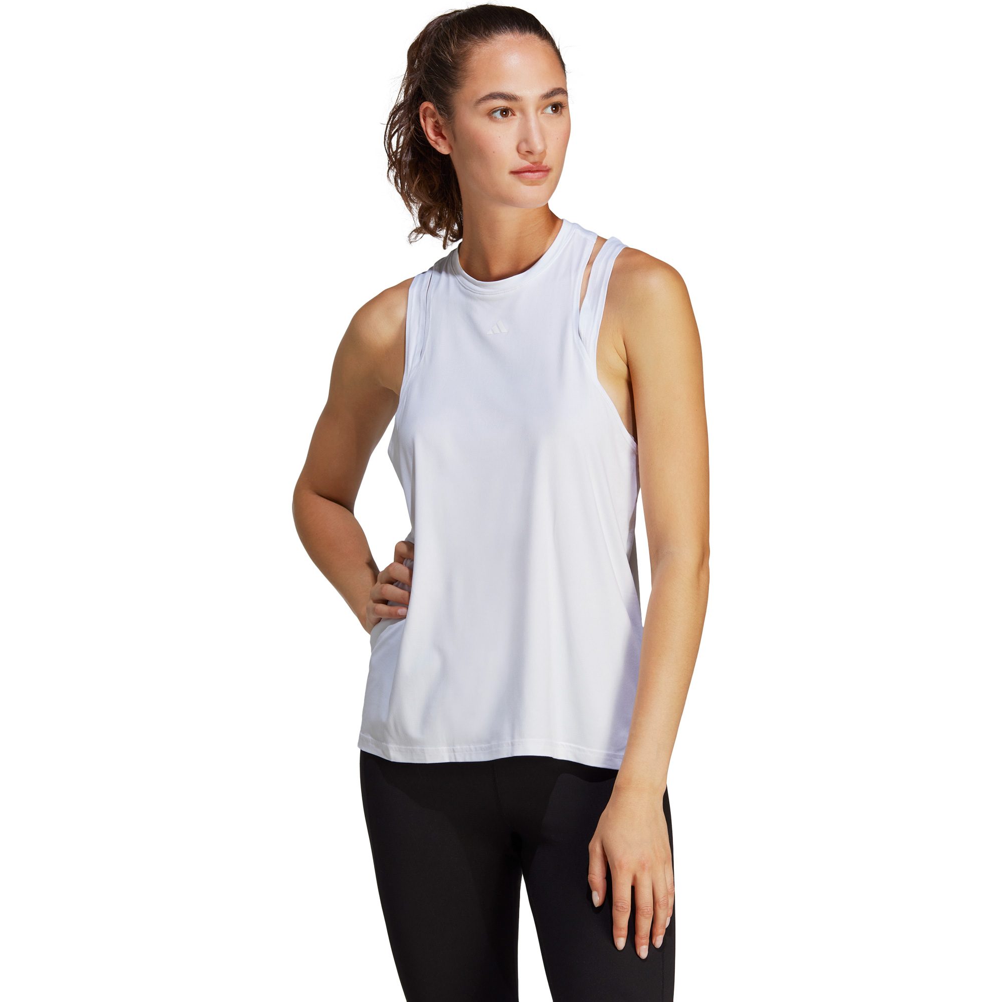 adidas Aeroready Train Essentials 3 Bar Logo Tanktop Damen weiß