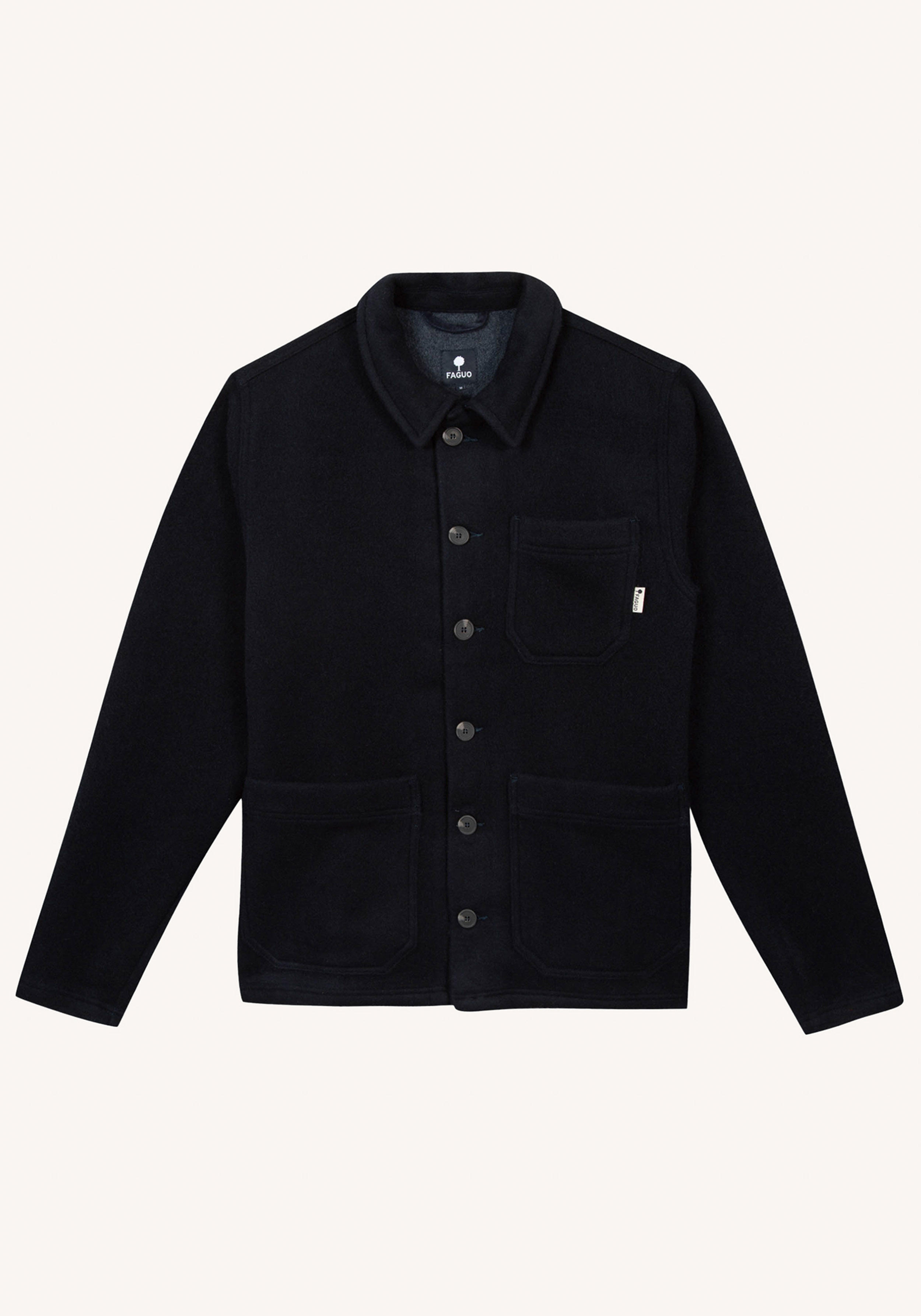 Faguo Wolljacke Lorge Outerwear Woven Navy
