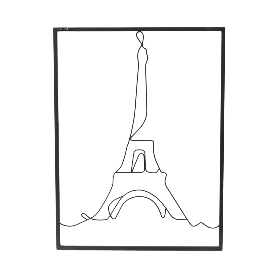 Décoration murale en métal (H45 cm) Tour Eiffel Noir