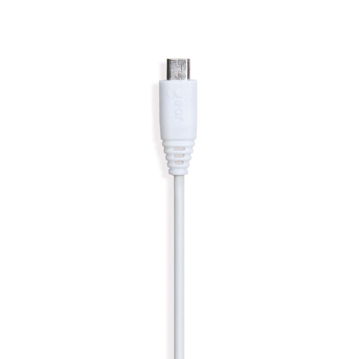 GEAR Ladekabel MicroUSB 0.3m Hvit Rund Kabel