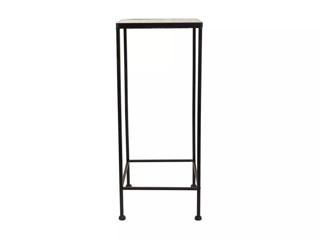 Ensemble de 3 supports de pots de fleurs en métal noir