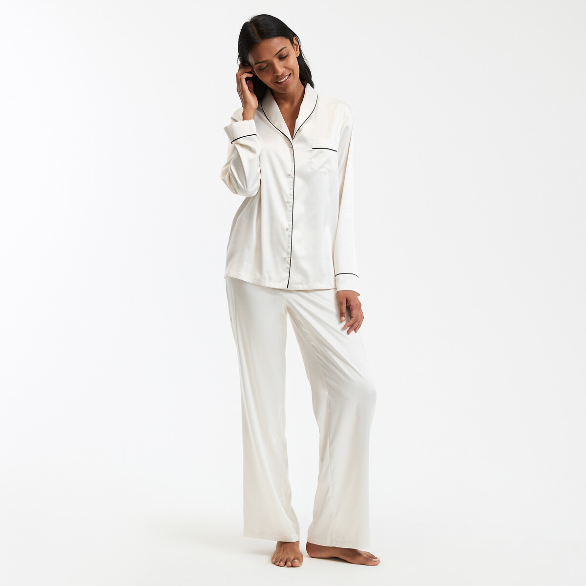 ANNE WEYBURN<br>Pijama de cetim, Signature
