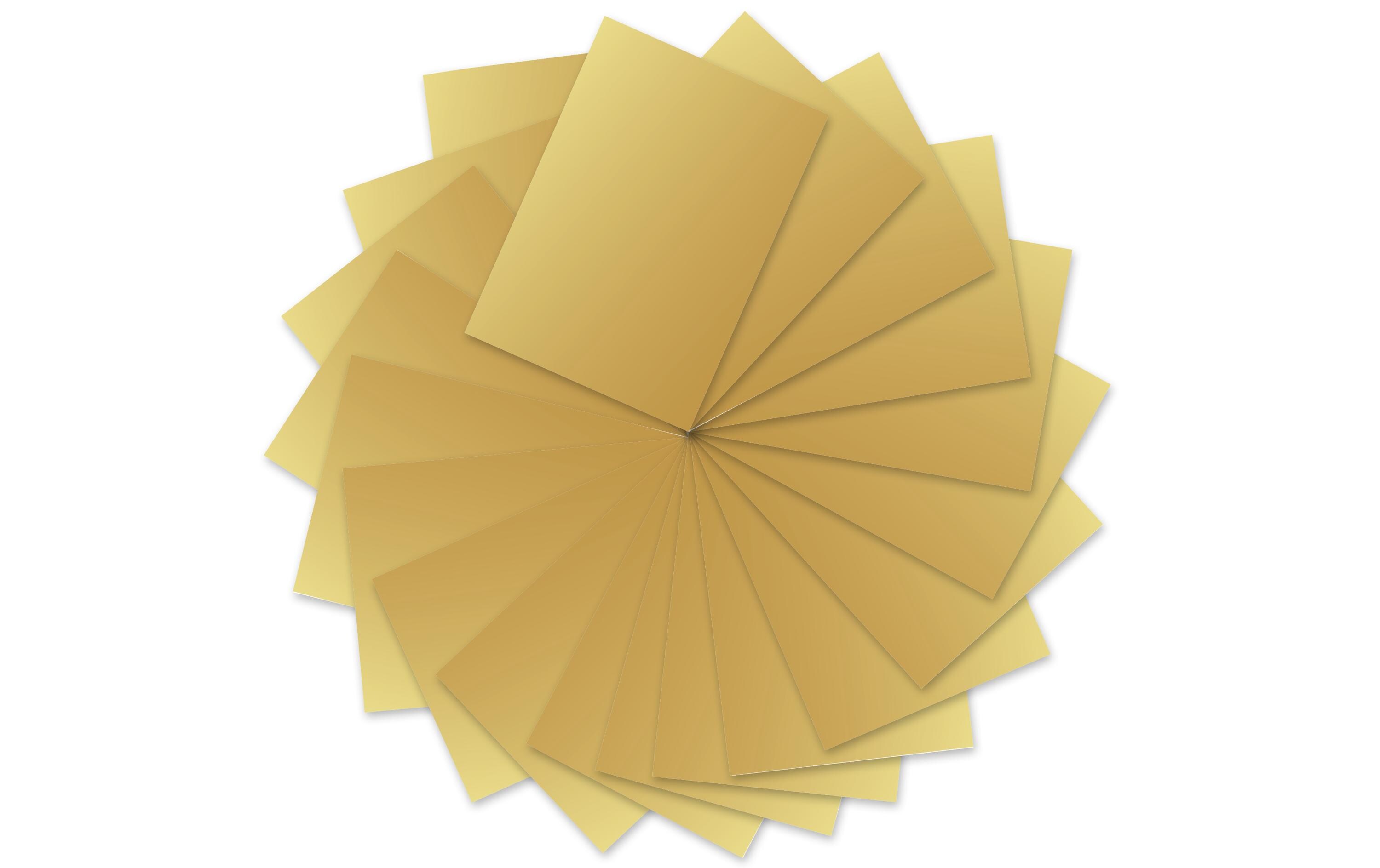 Tonzeichenpapier 50 x 70 cm, 130 g/m², 10 Blatt, GoldVielseitig verwendbar zum Basteln
