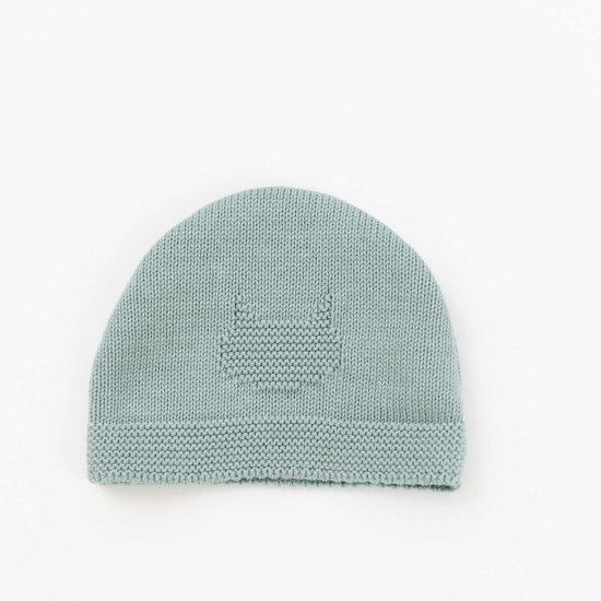 Petits chats Bonnet en tricot   Bleu Danube        de               La Manufacture de Layette