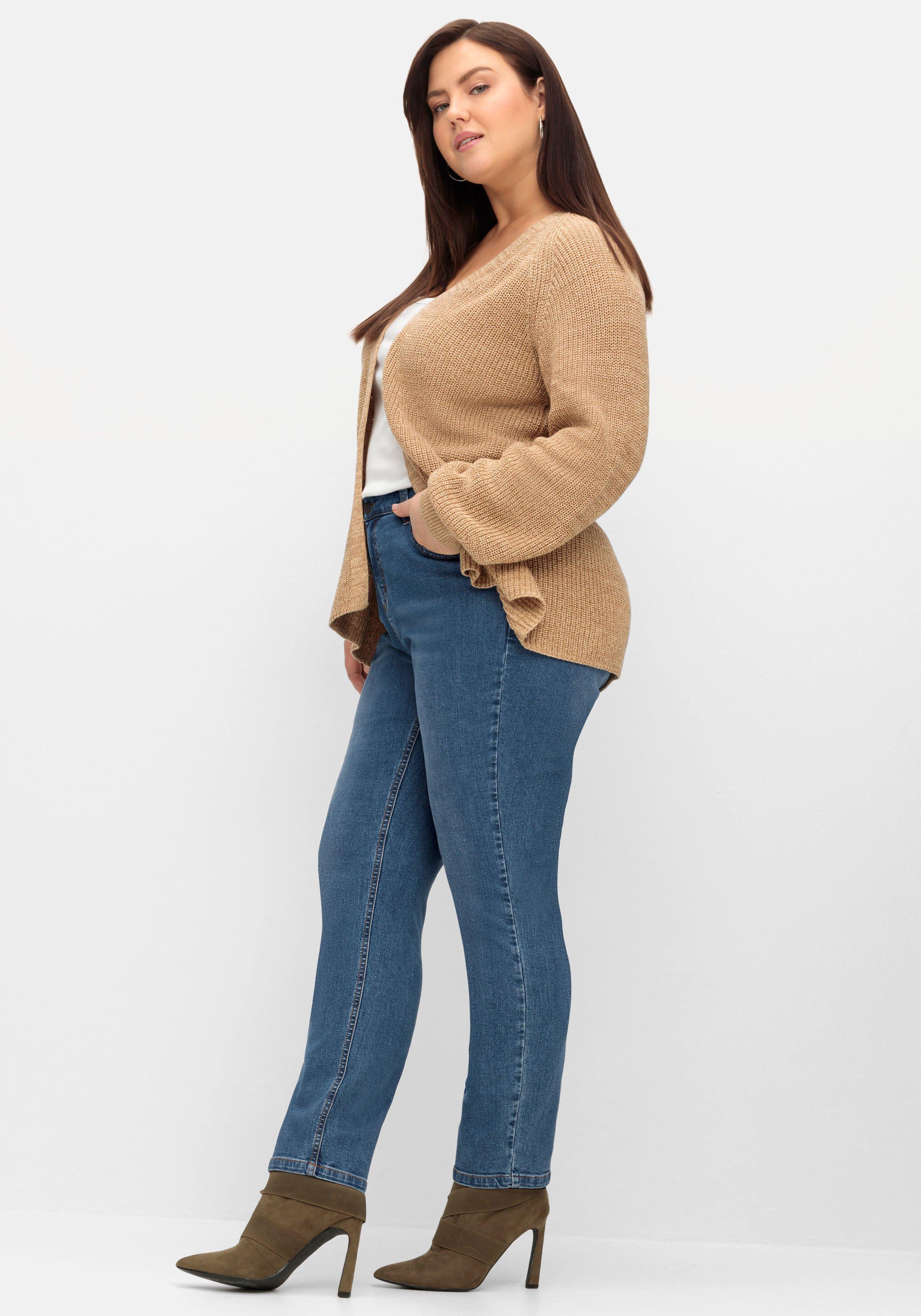 Schmale Jeans in Curvy-Schnitt PIA, in 5-Pocket-Form