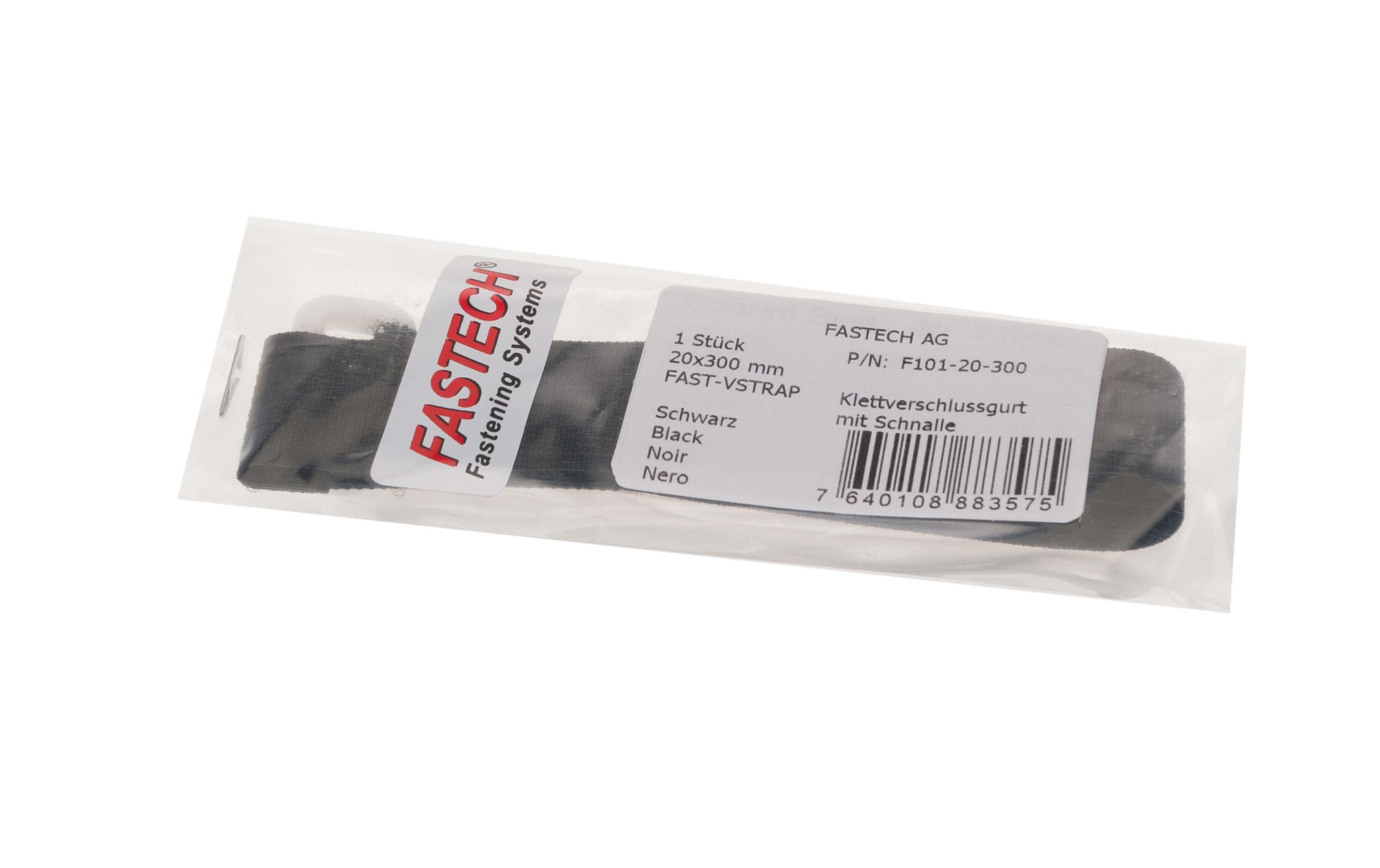 Schlaufenband FAST-VSTRAP 20 x 300 mm, SchwarzKlettverschlussgurt