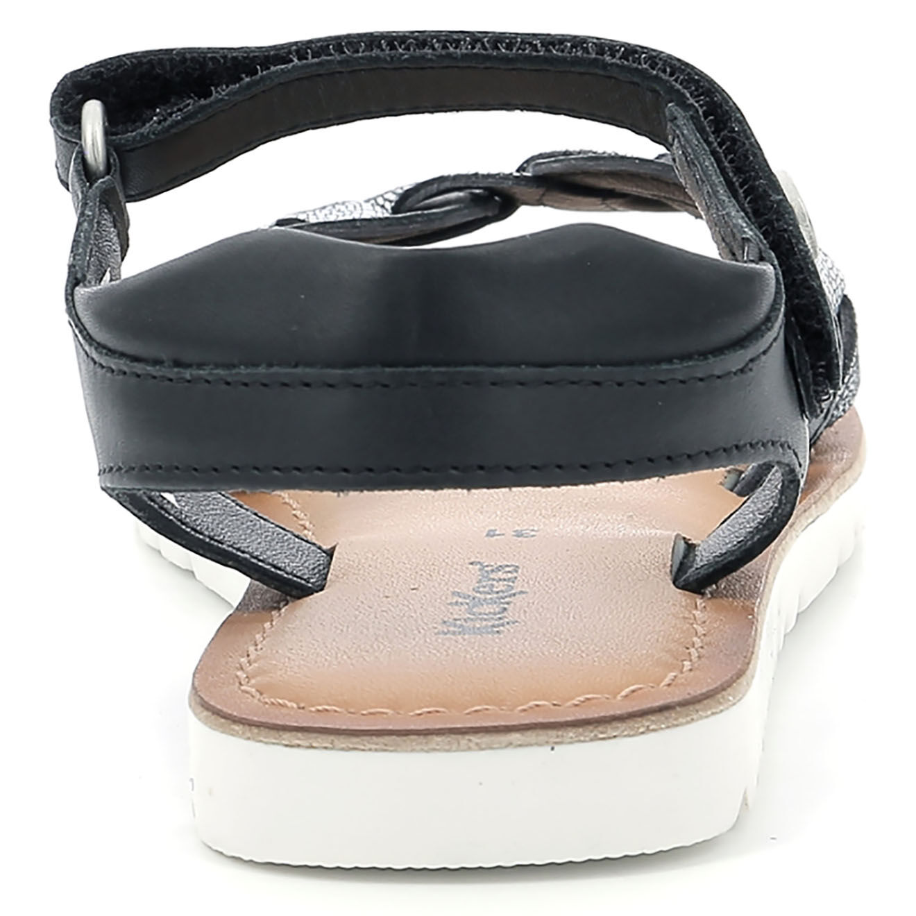 Kickers Sandales en Cuir Betty noir métallisé