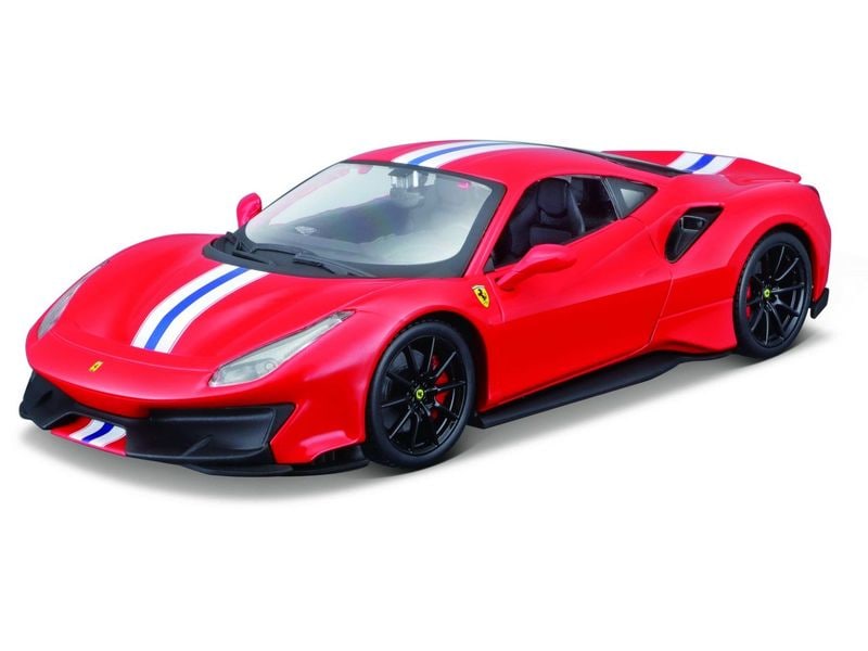 Maisto Sportwagen Kit Ferrari 488 Pista 1:24, Rot Sammlermodell im Massstab 1:24