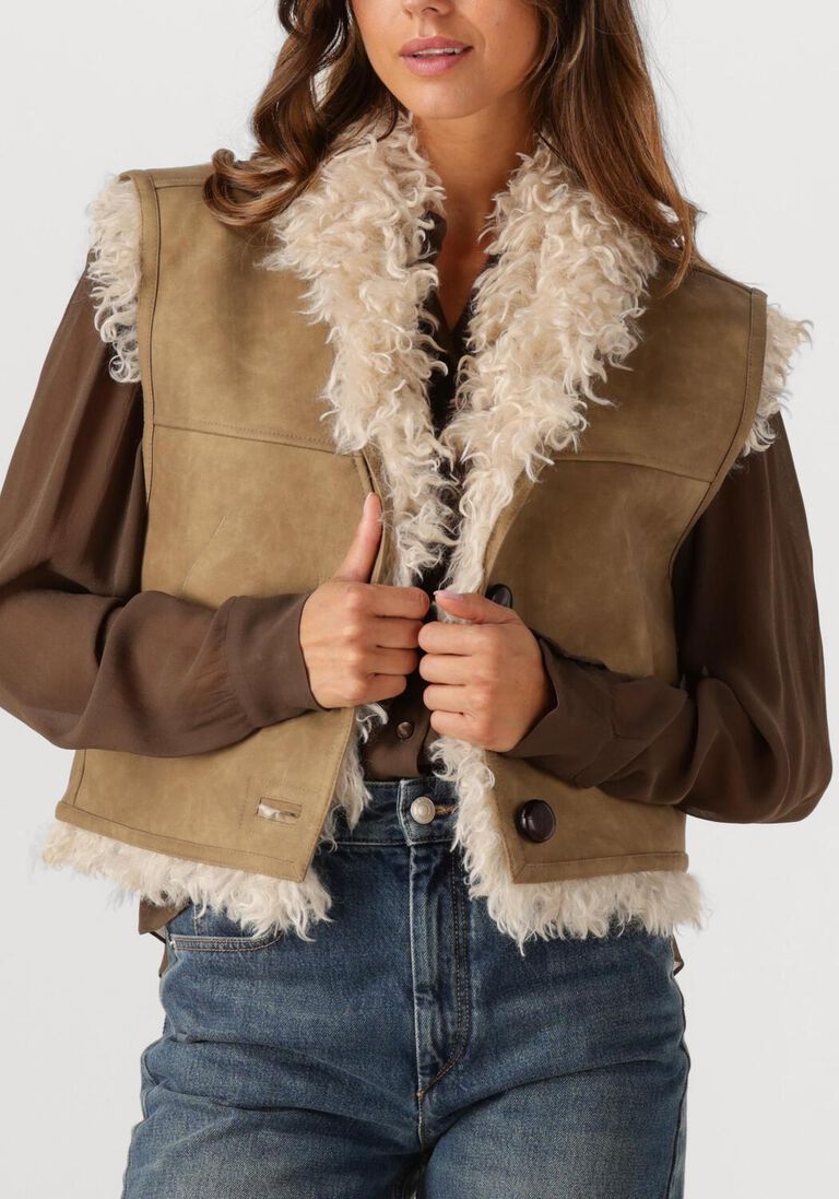 khaki marant etoile gilet clara-gc 25agi0060fa