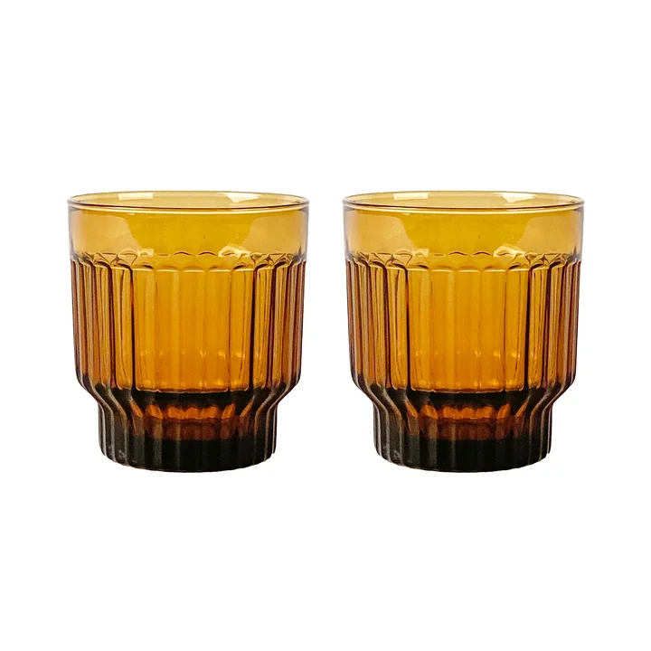 XLBoom - Lima Trinkglas, amber (2er-Set)