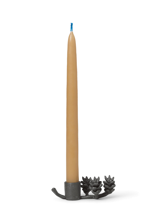 Ferm Living Forest kandelaar black brass
