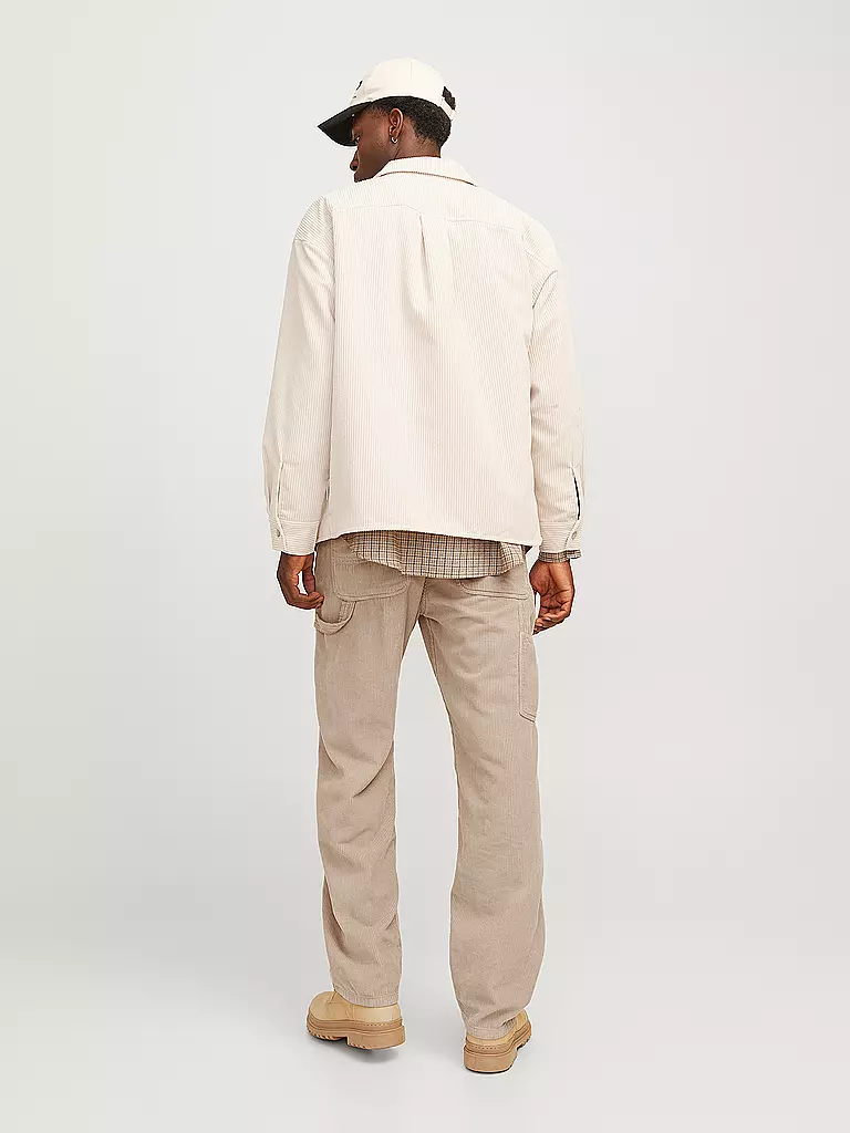 JACK & JONES Cordhose Flared Fit JJSTEDDIE beige
