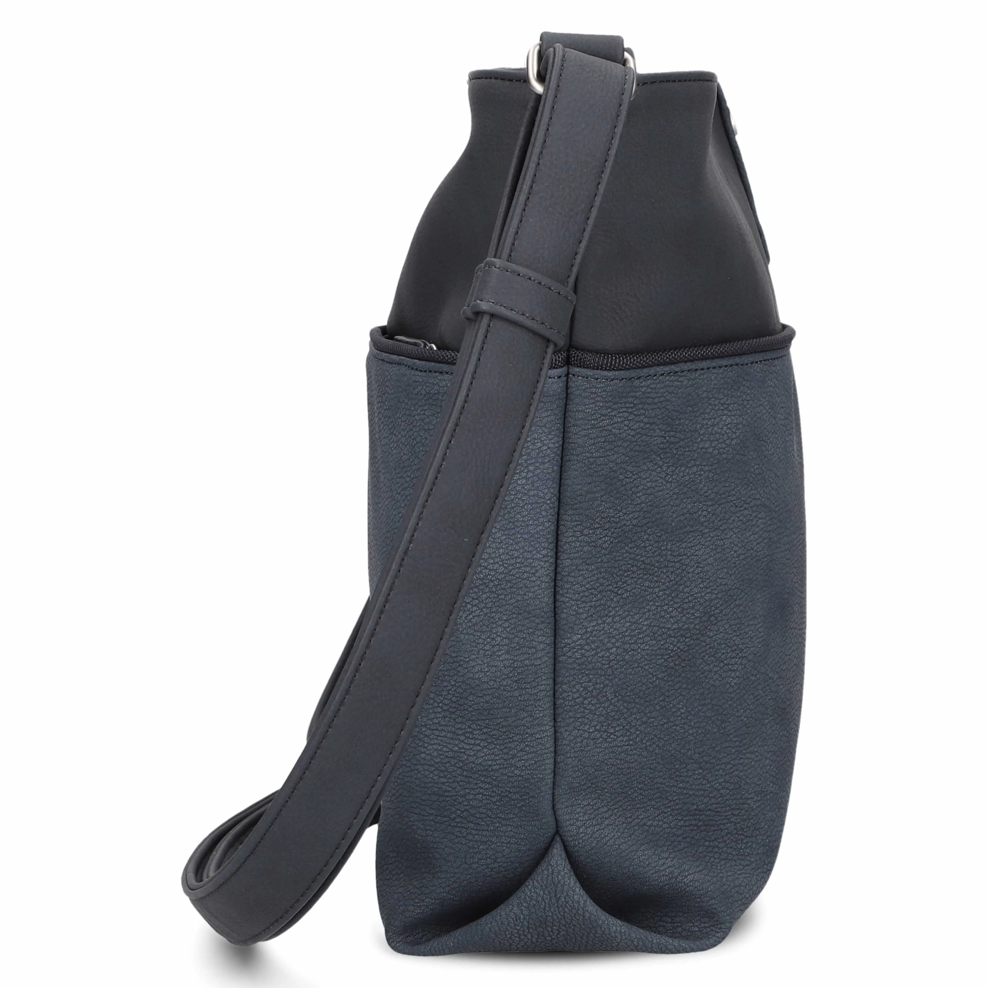 ZWEI Beuteltasche Blau Lederimitat