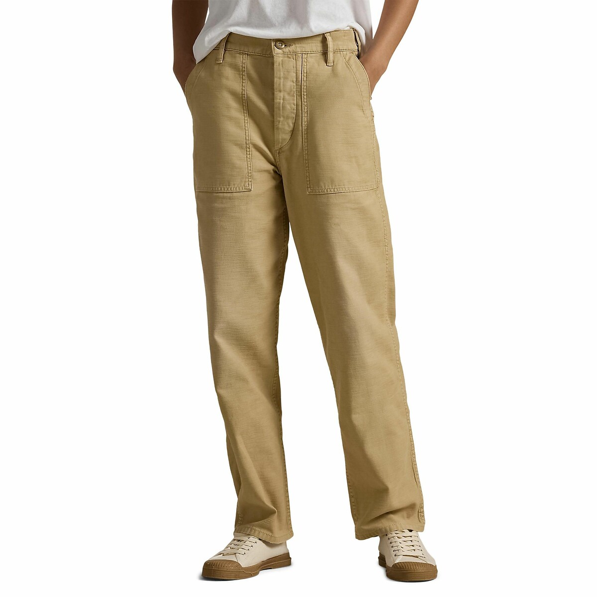 POLO RALPH LAUREN<br>Calças retas de algodão