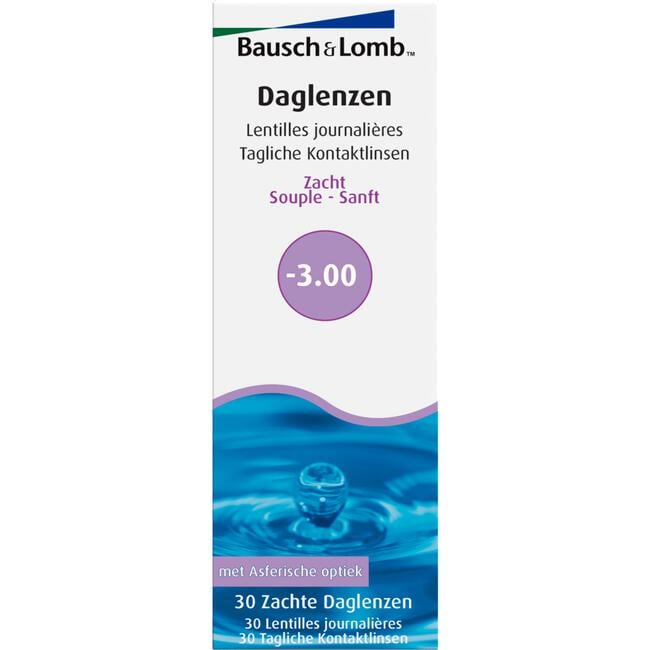 Bausch+Lomb DagLenzen -3,00 (30 stuks)