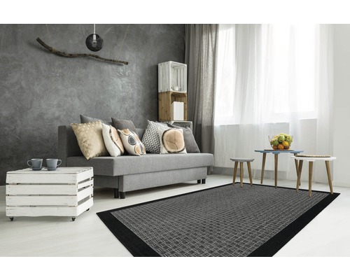 Binnen & buiten tapijt Indonesië Banjar zilver 80x150 cm