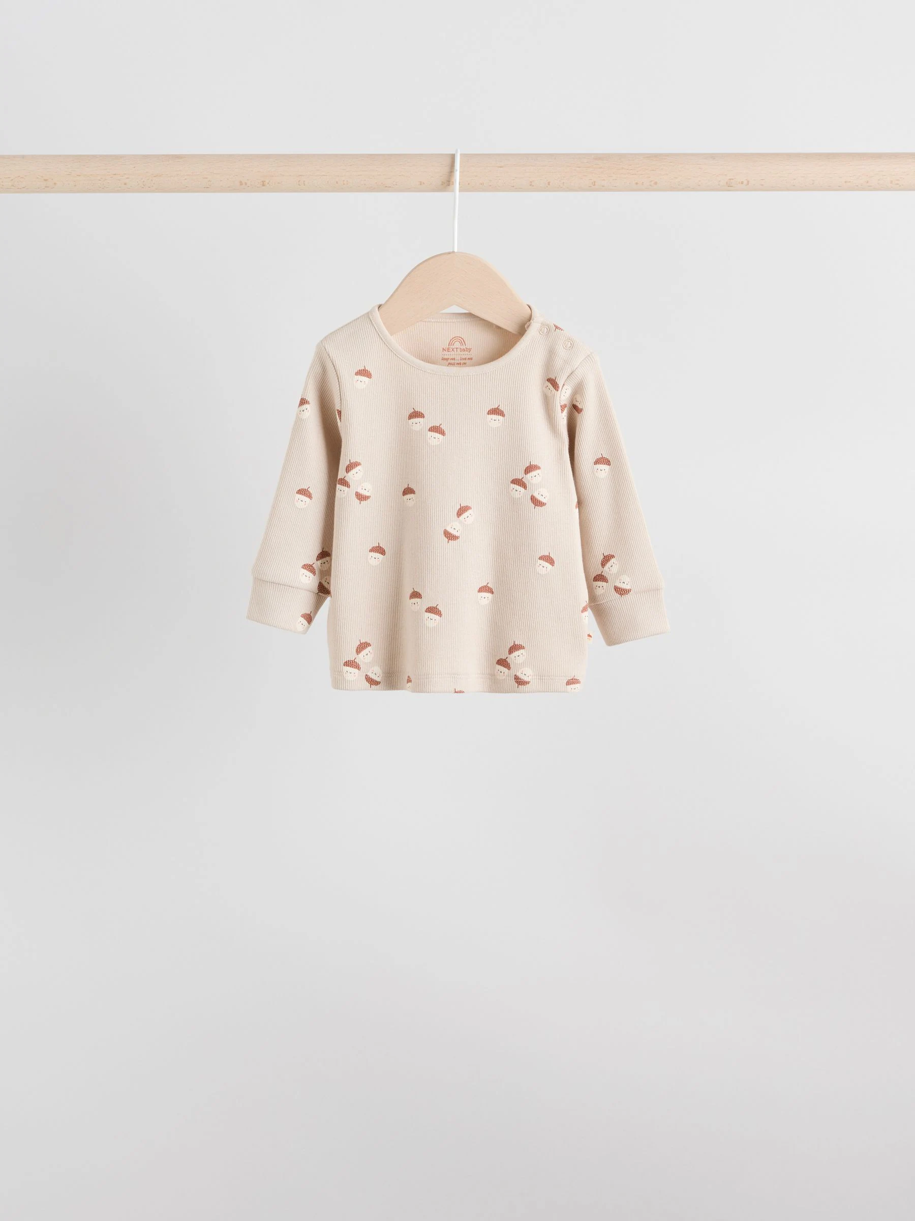 Green/Neutral Autumnal Print - Top en Leggings 6 -delige Baby Set (0mnd-2jr)