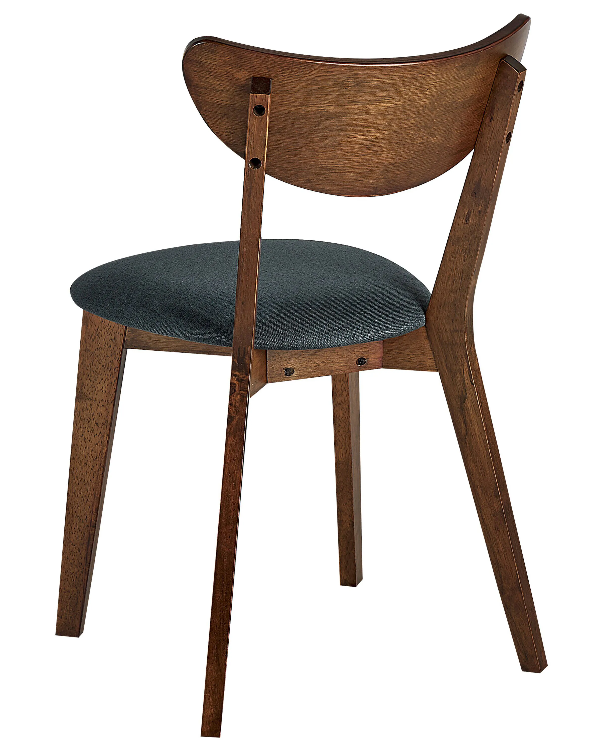 Set van 2 eetkamerstoelen ERIE Hout Donkerbruin/grijs