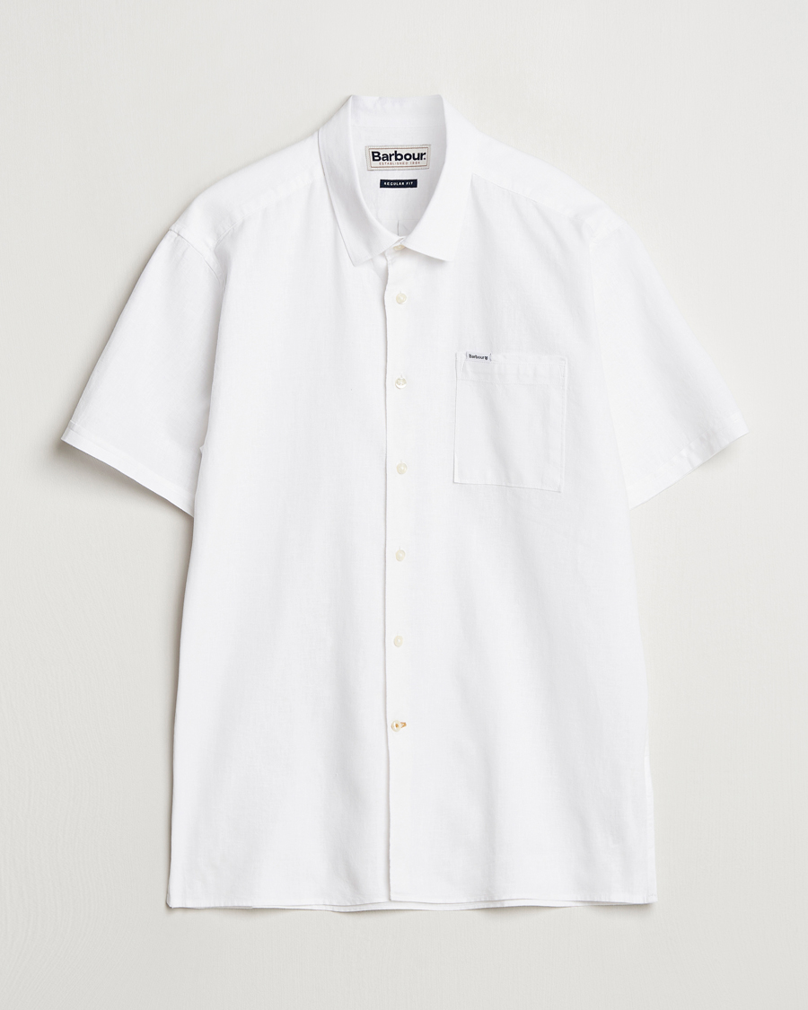 Barbour Lifestyle Nelson Short Sleeve Linen/Cotton Shirt White
