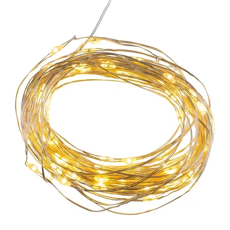 Idena Micro Lichterkette 100 LED,6h Timer,warmweiß, für Innen und Außen