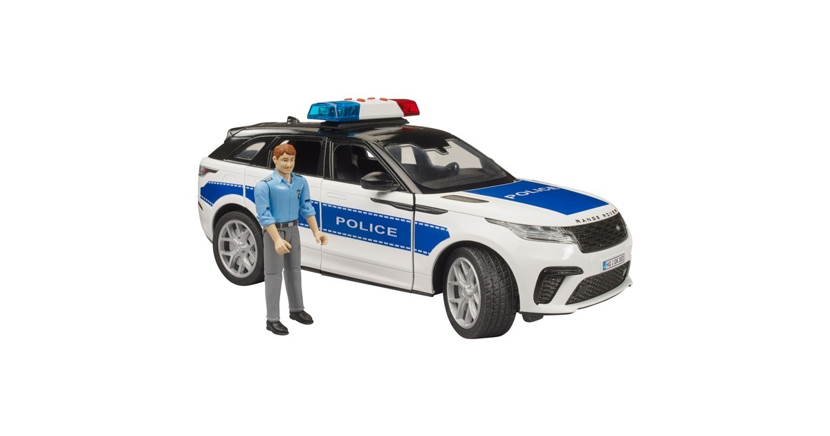 bruderRange Rover Velar politievoertuig met politieagent en licht en geluid Modelvoertuig  (02890)