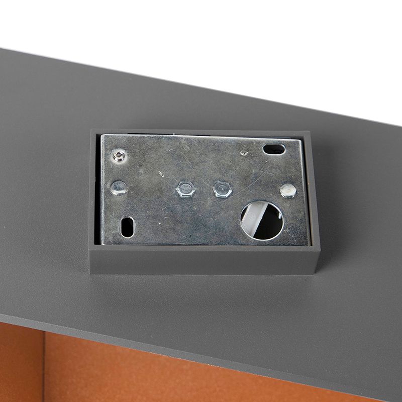 Design wandlamp grijs met koperen binnenkant - Fold