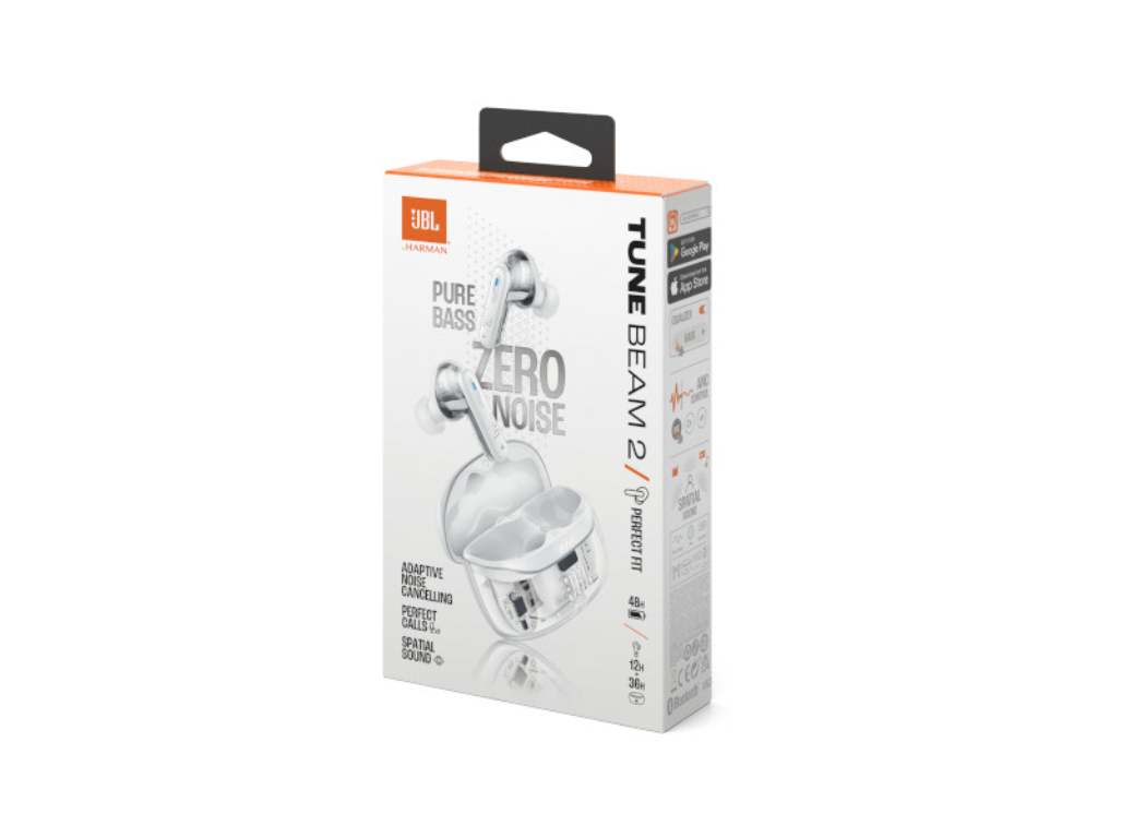 AURICULARES JBL TUNE BEAM 2 BRANCO GHOST