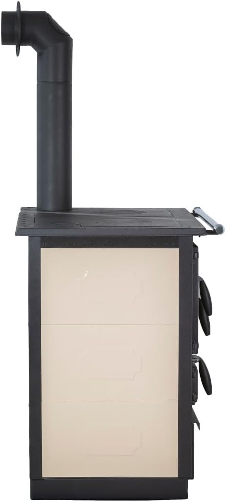 GlobeFire Küchenofen Alhena Créme Anschluss rechts | 7 kW