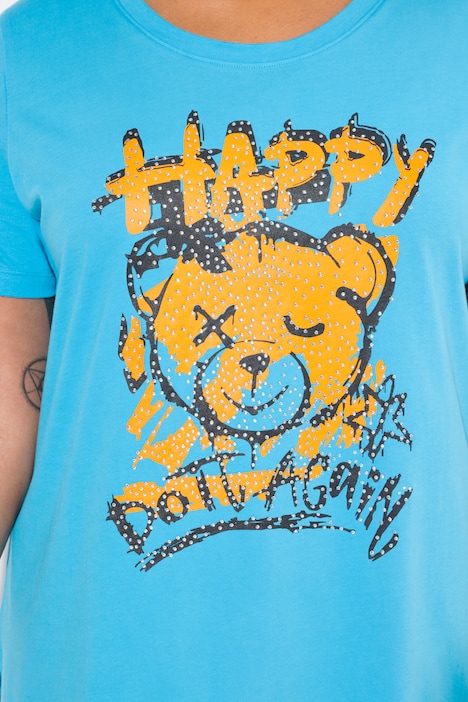 T-Shirt, Boxy Fit, Teddy-Motiv