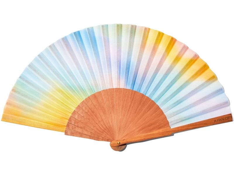AFO - A FAN OF Handfächer- Aurora Skies 42 cm Handgefertigter Sommerfächer