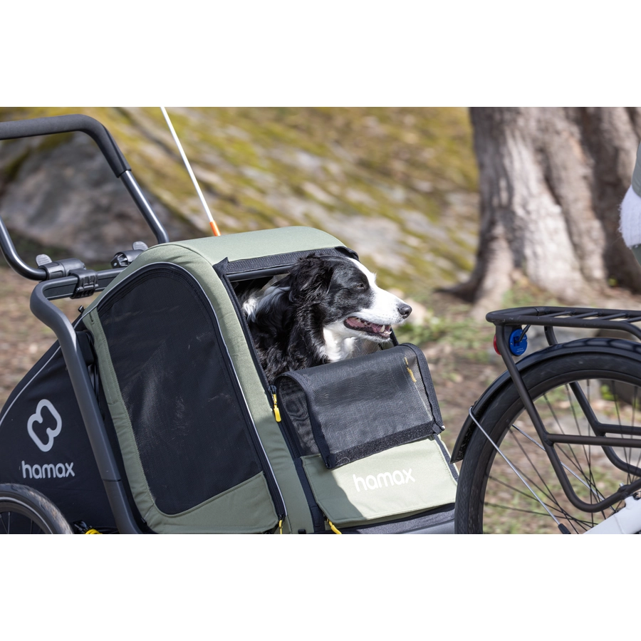 hamax Hundeanhänger Pluto M greenblack