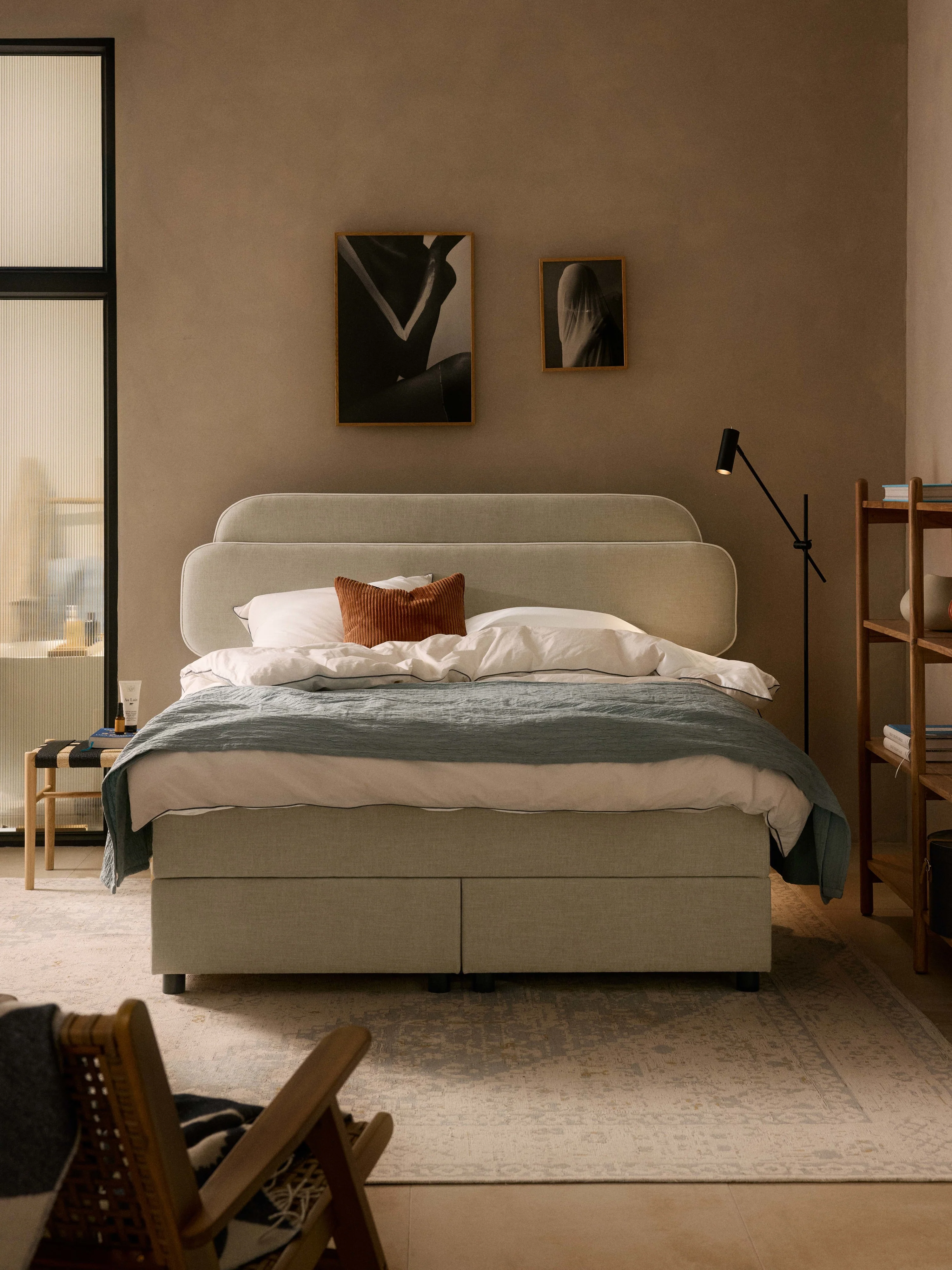 Boxspringbed Enrica met opbergruimte