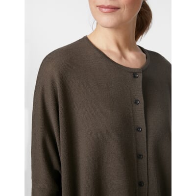 Damenstrickjacke geknöpft, Braun