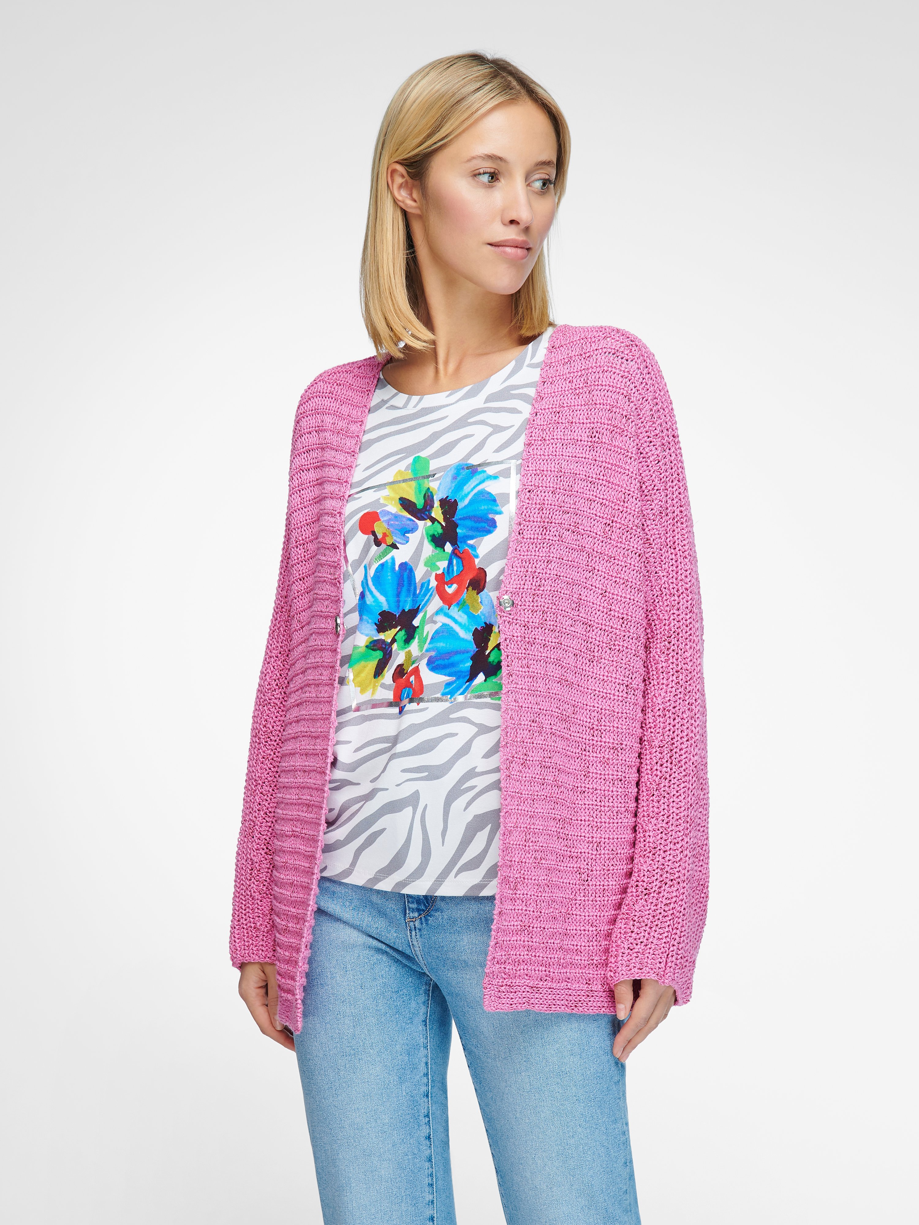Strickjacke mit V-Ausschnitt