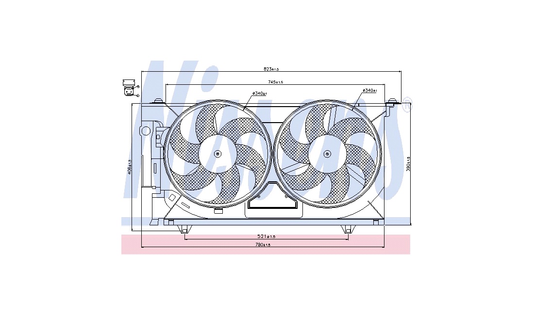Ventilator, motorkøling