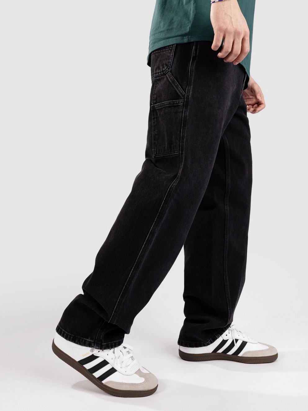 Carhartt WIP Single Knee Jeans black stone washed